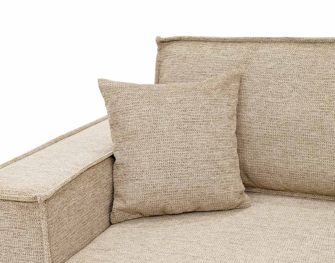 Canapé d'angle réversible 5 places convertible avec coffre en tissu texturé Cezanne Canapé d'angle réversible 5 places convertible avec coffre en tissu texturé Cezanne