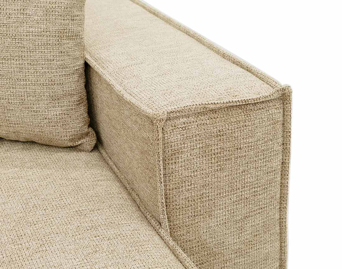 Canapé d'angle réversible 5 places convertible avec coffre en tissu texturé Cezanne Canapé d'angle réversible 5 places convertible avec coffre en tissu texturé Cezanne