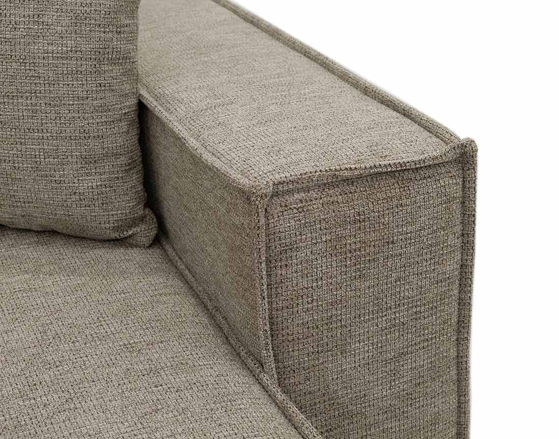 Canapé d'angle réversible 5 places convertible avec coffre en tissu texturé Cezanne