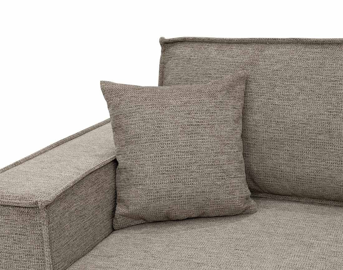 Canapé d'angle réversible 4 places convertible avec coffre en tissu texturé Cezanne