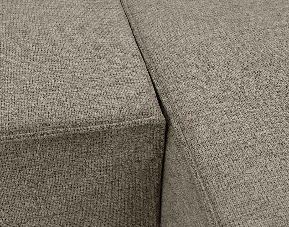 Canapé d'angle réversible 4 places convertible avec coffre en tissu texturé Cezanne