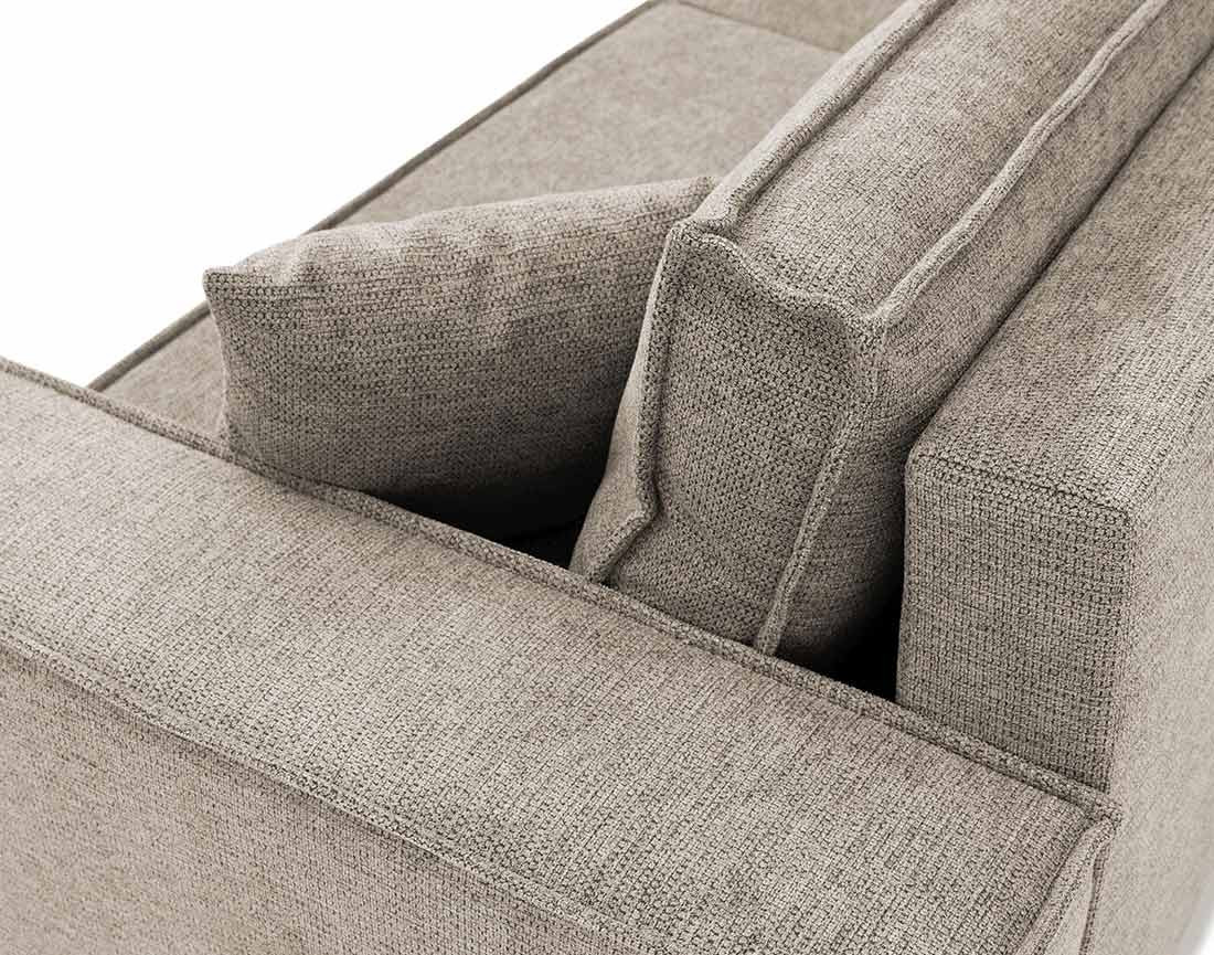 Canapé droit 3 places convertible avec coffre en tissu texturé Cezanne Canapé droit 3 places convertible avec coffre en tissu texturé Cezanne
