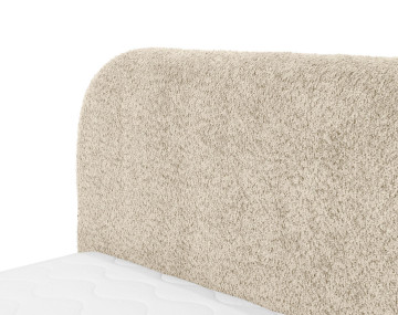 Lit coffre 140x200 cm en tissu bouclette Orane