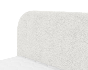 Lit coffre 160x200 cm en tissu bouclette Orane