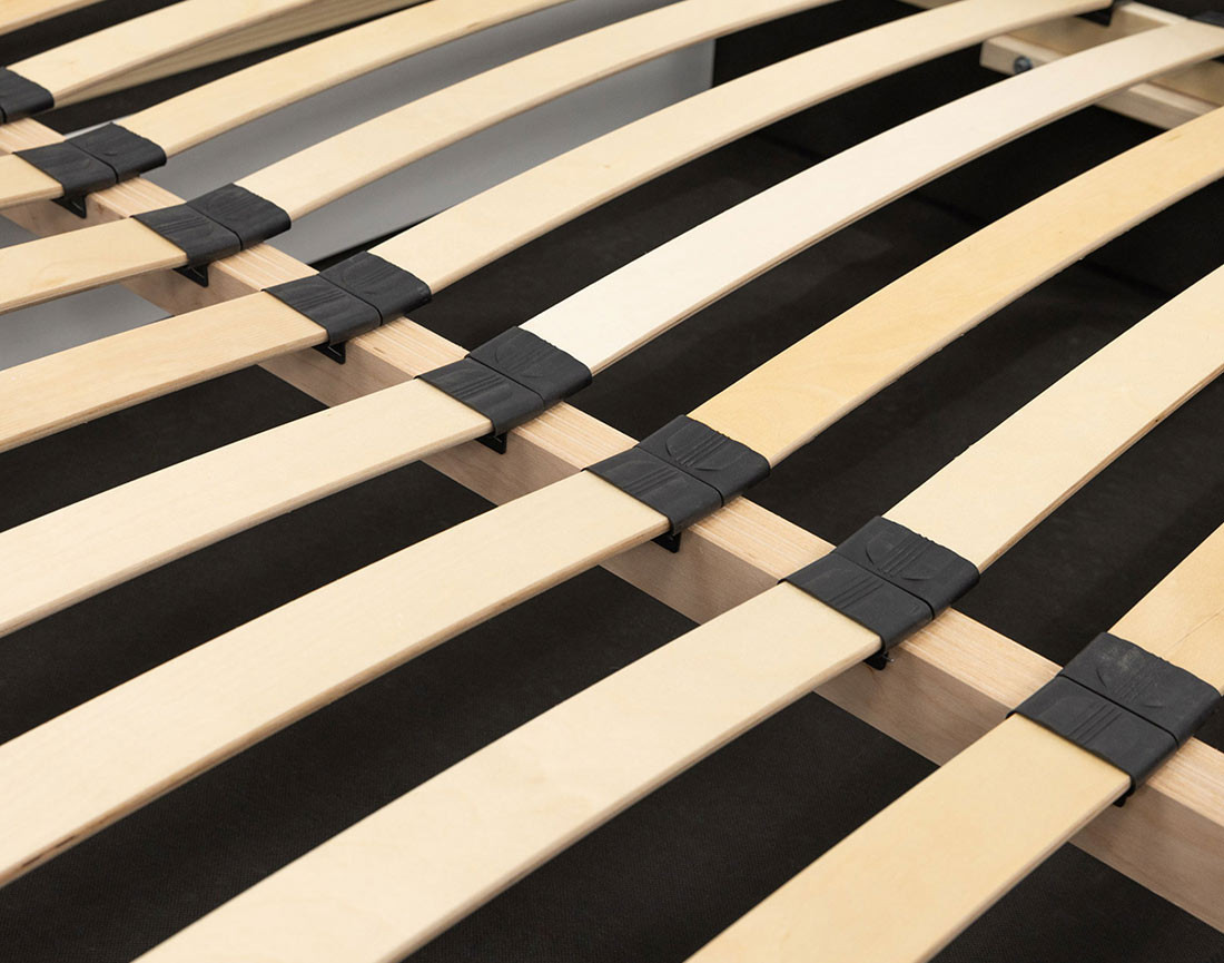 Lit coffre 160x200 cm en tissu bouclette Orane