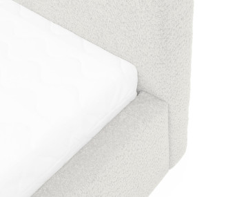 Lit coffre 160x200 cm en tissu bouclette Orane