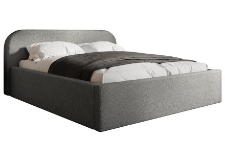 Lit coffre 180x200 cm en tissu bouclette Orane