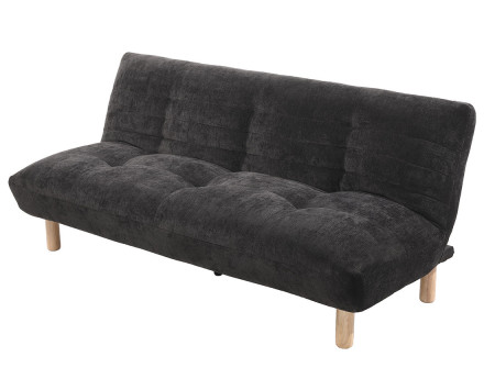 Banquette 2 places convertible clic-clac en velours texturé Soan