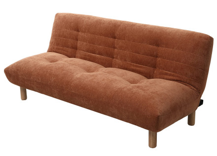 Banquette 2 places convertible clic-clac en velours texturé Soan