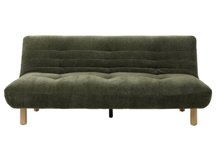 Banquette 2 places convertible clic-clac en velours texturé Soan