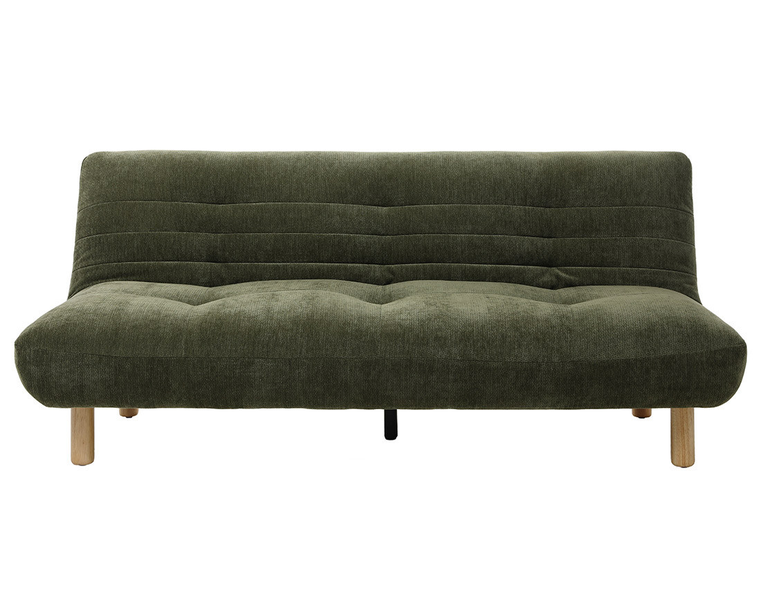 Banquette 2 places convertible clic-clac en velours texturé Soan