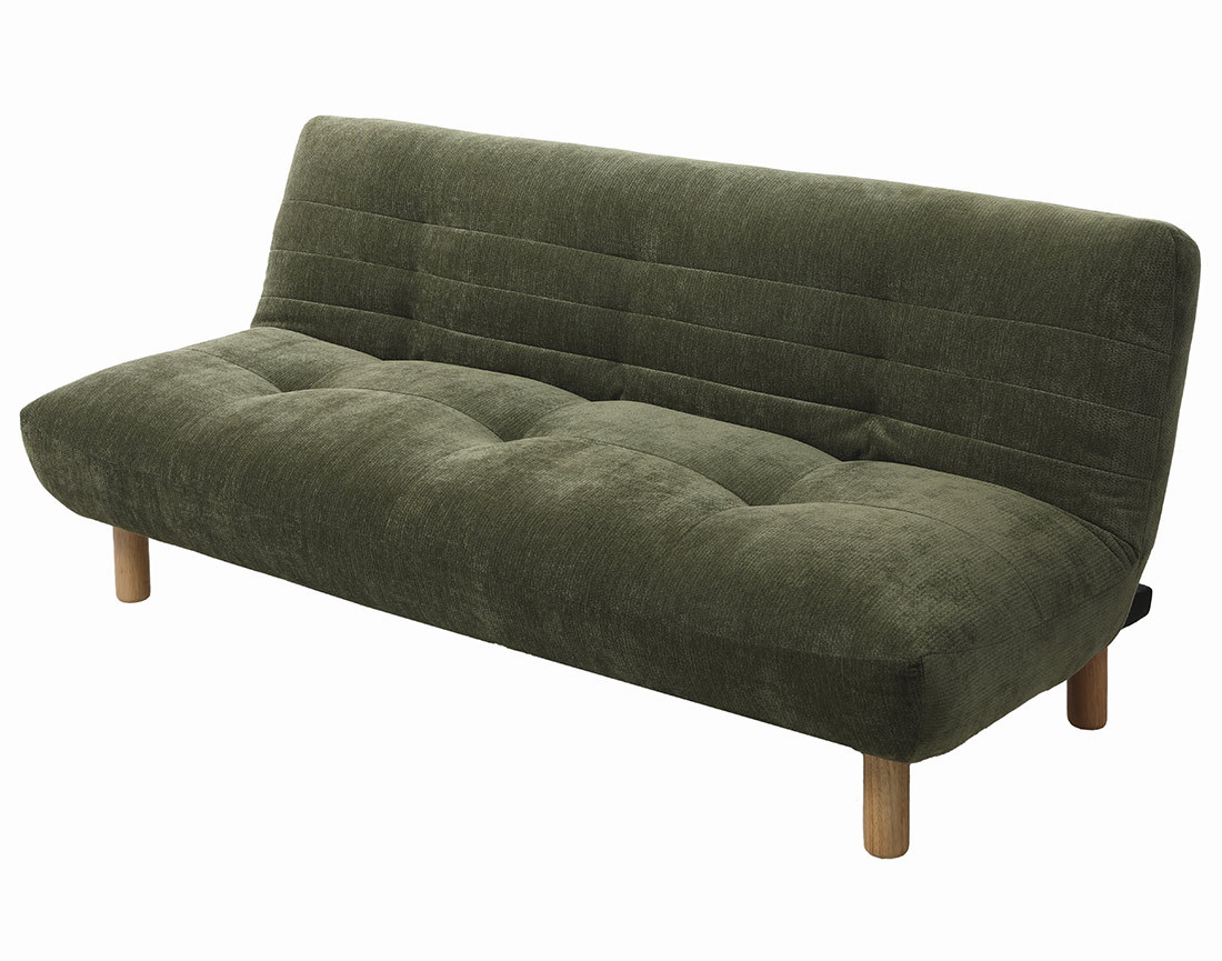 Banquette 2 places convertible clic-clac en velours texturé Soan