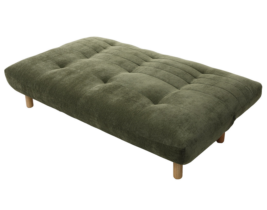 Banquette 2 places convertible clic-clac en velours texturé Soan