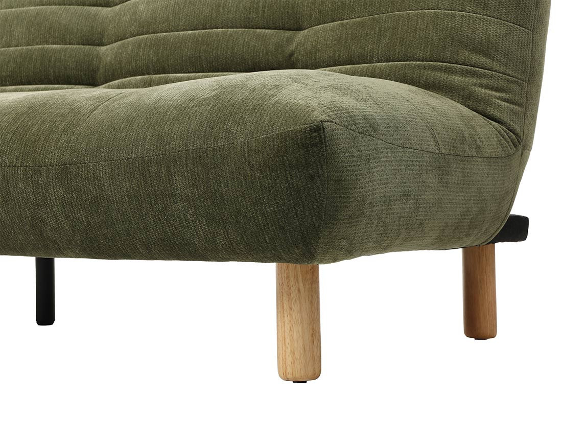 Banquette 2 places convertible clic-clac en velours texturé Soan