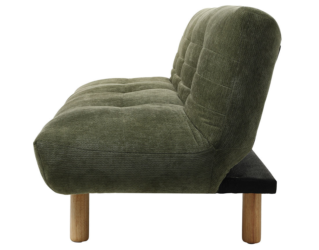 Banquette 2 places convertible clic-clac en velours texturé Soan