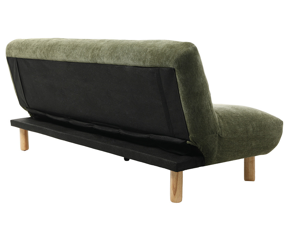 Banquette 2 places convertible clic-clac en velours texturé Soan
