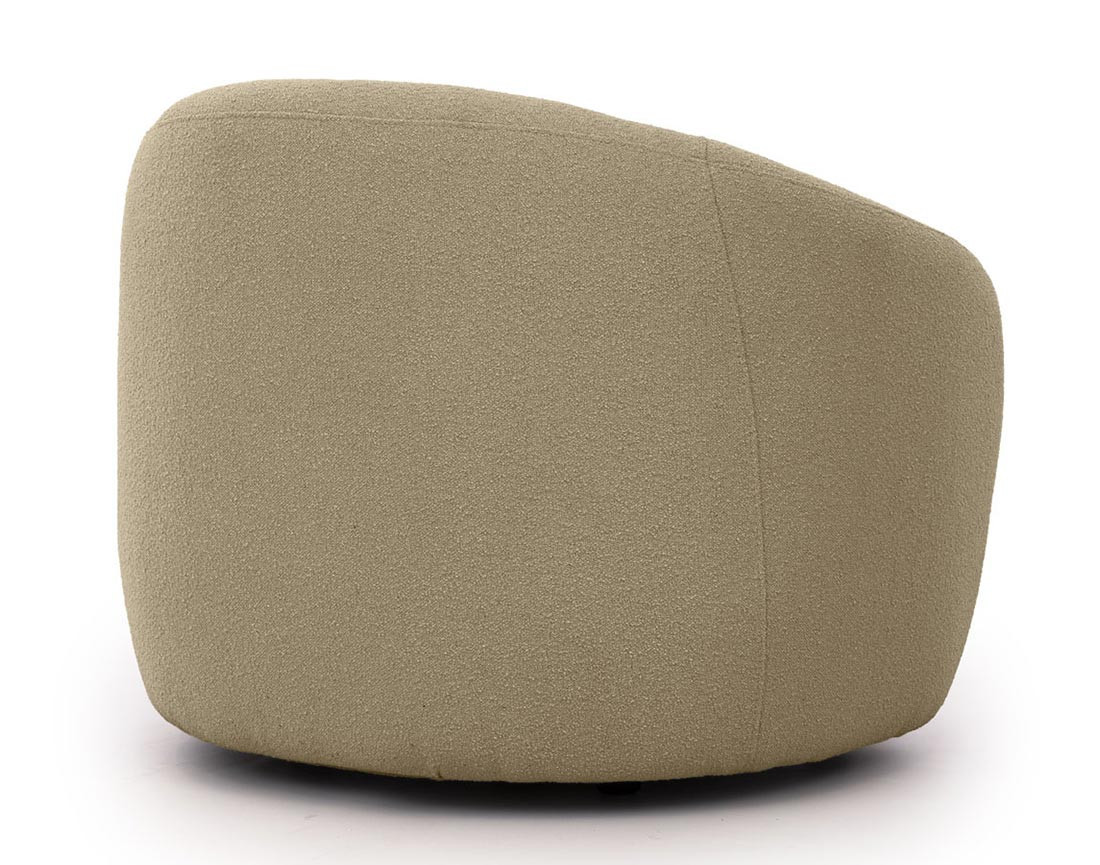 Fauteuil en tissu bouclette Flore