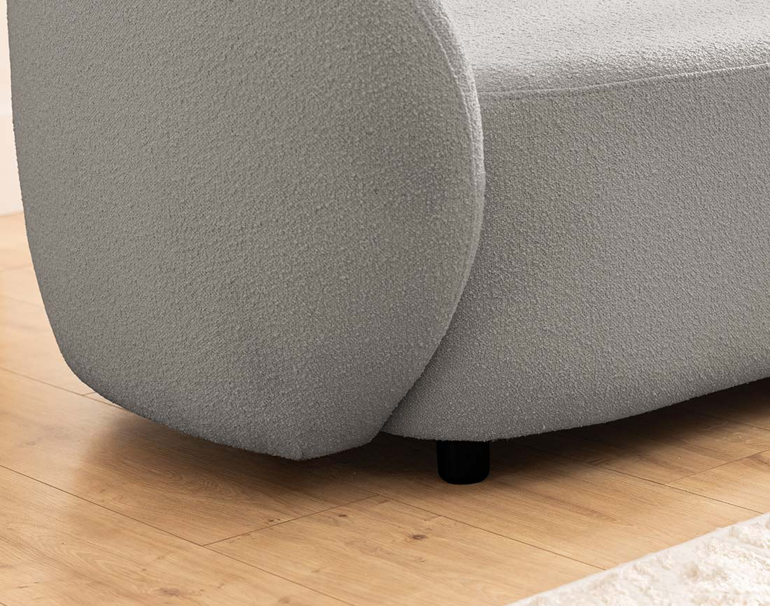 Fauteuil en tissu bouclette Flore