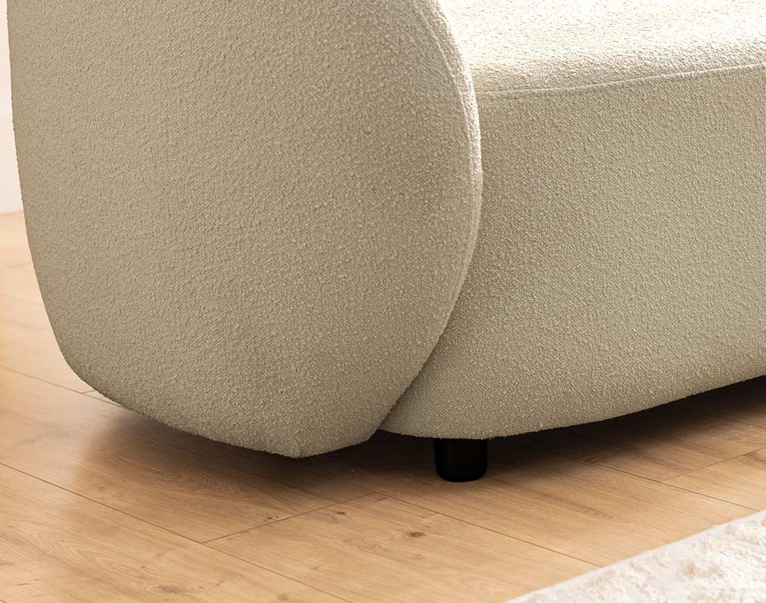 Fauteuil en tissu bouclette Flore