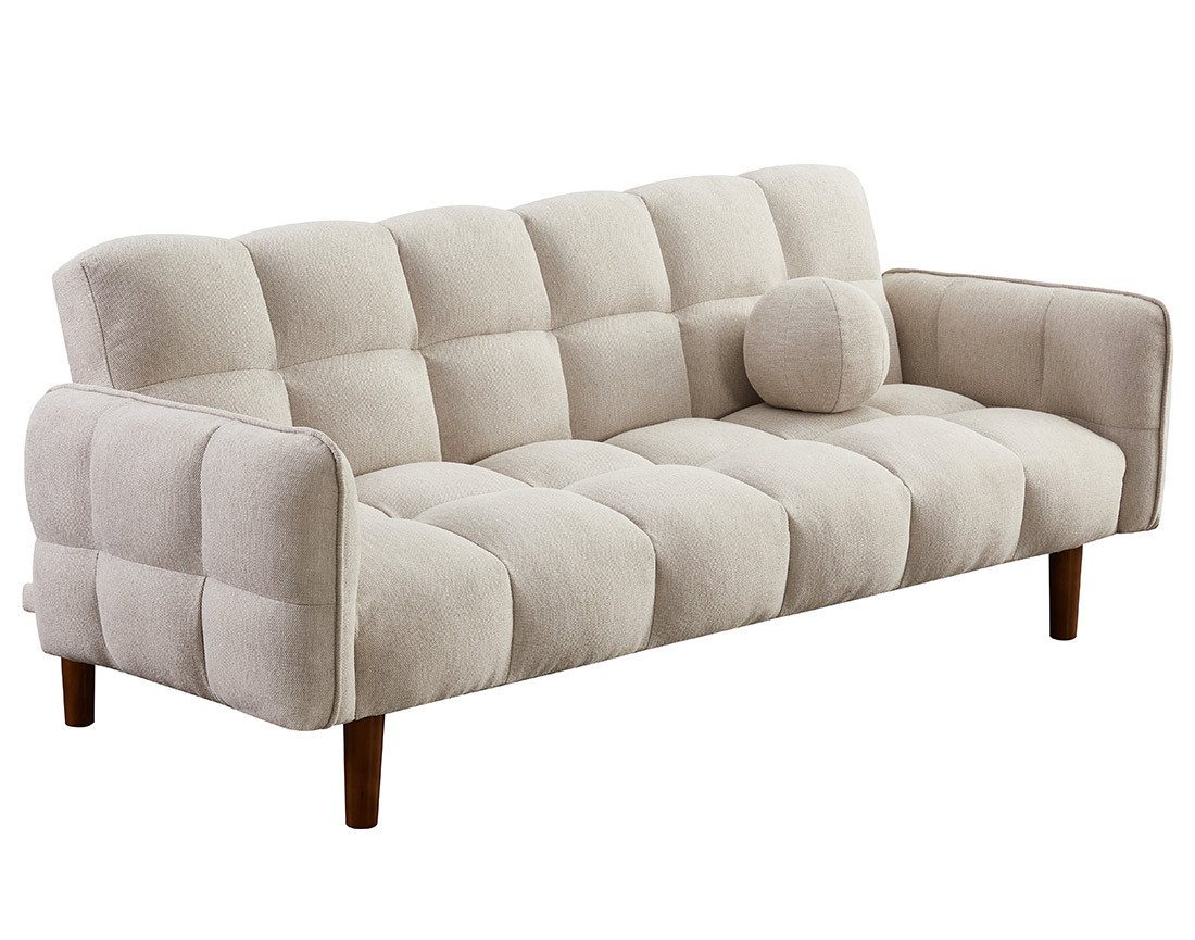 Canapé convertible clic-clac 2 places bubble en tissu texturé Adam