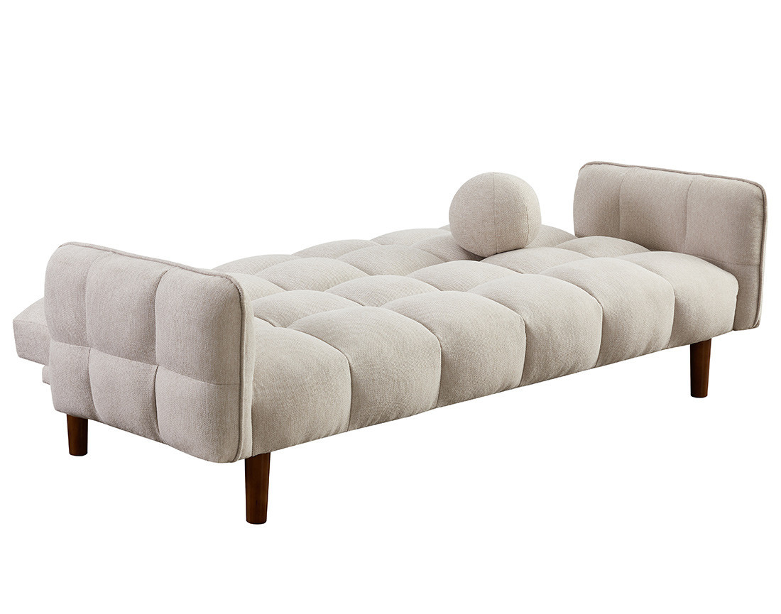Canapé convertible clic-clac 2 places en tissu texturé Adam