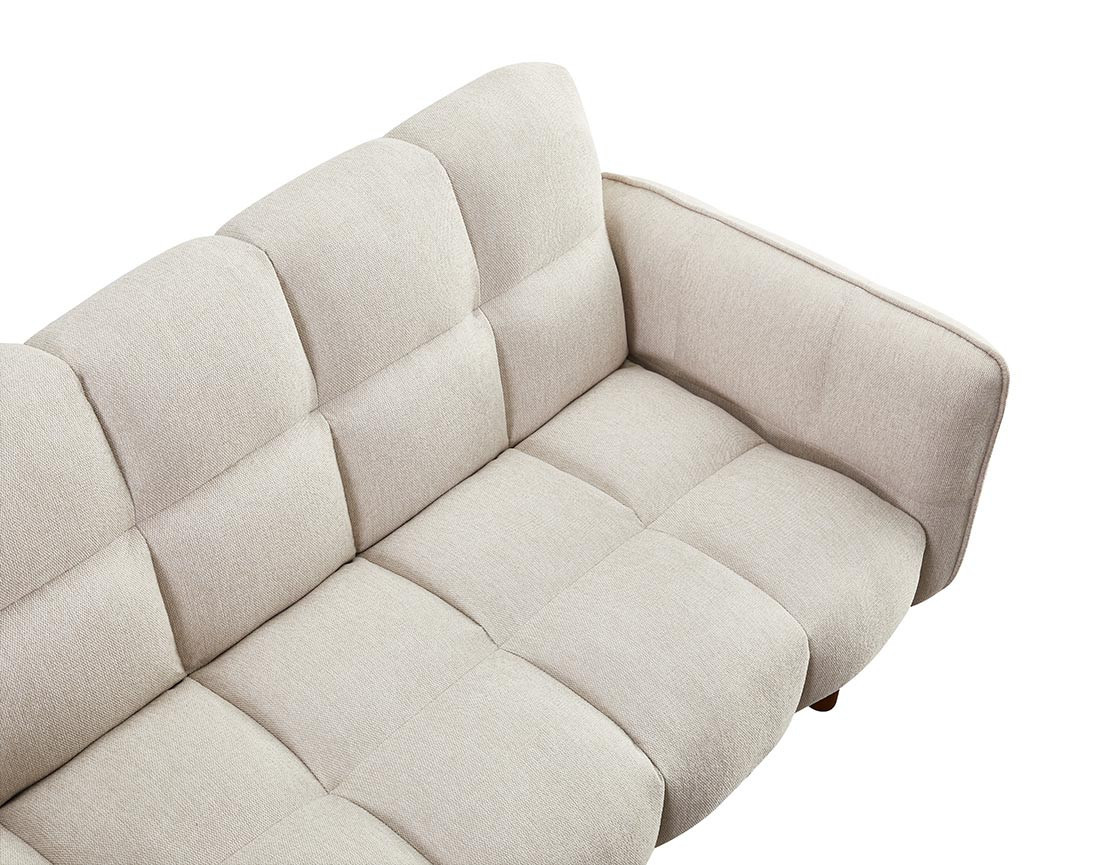 Canapé convertible clic-clac 2 places bubble en tissu texturé Adam