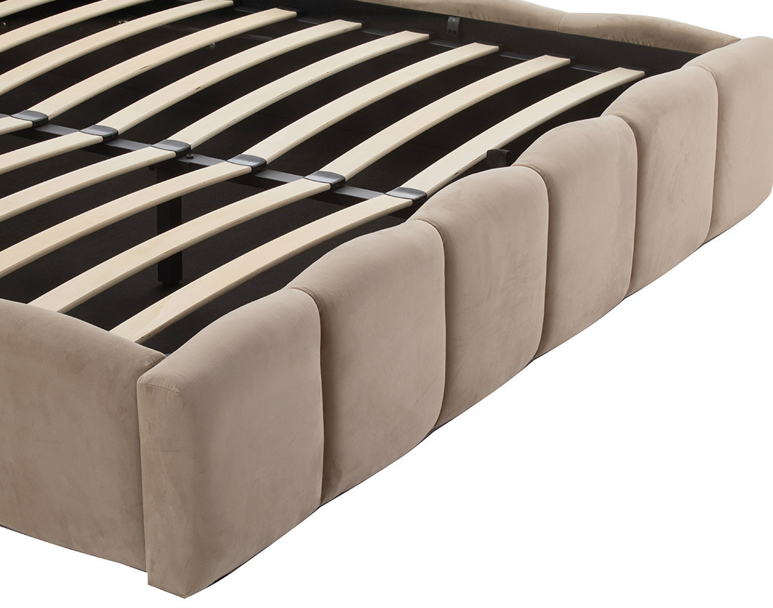 Lit coffre 160x200 cm en velours sommier inclus Mermaid