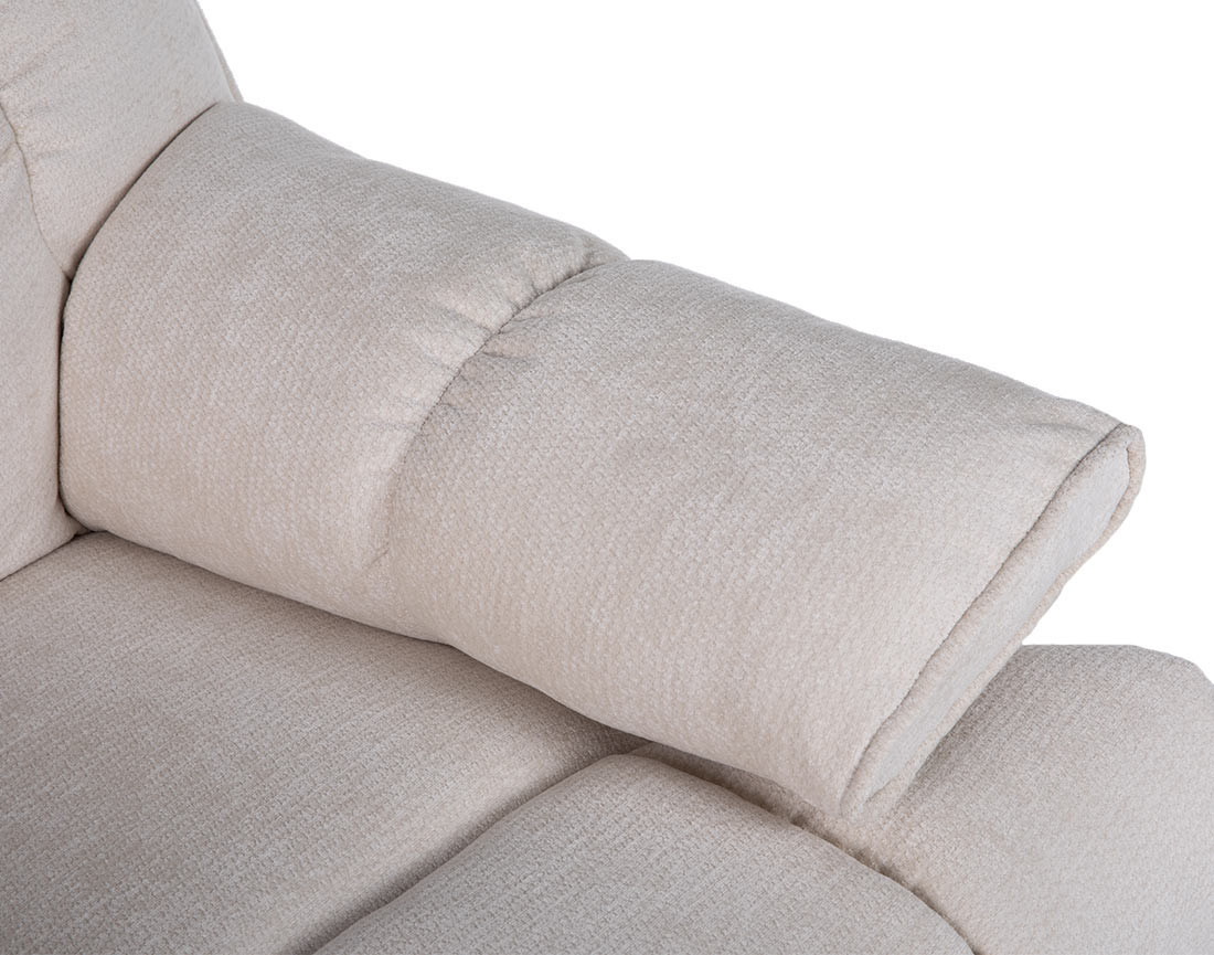 Fauteuil relax électrique en velours texturé Chandler