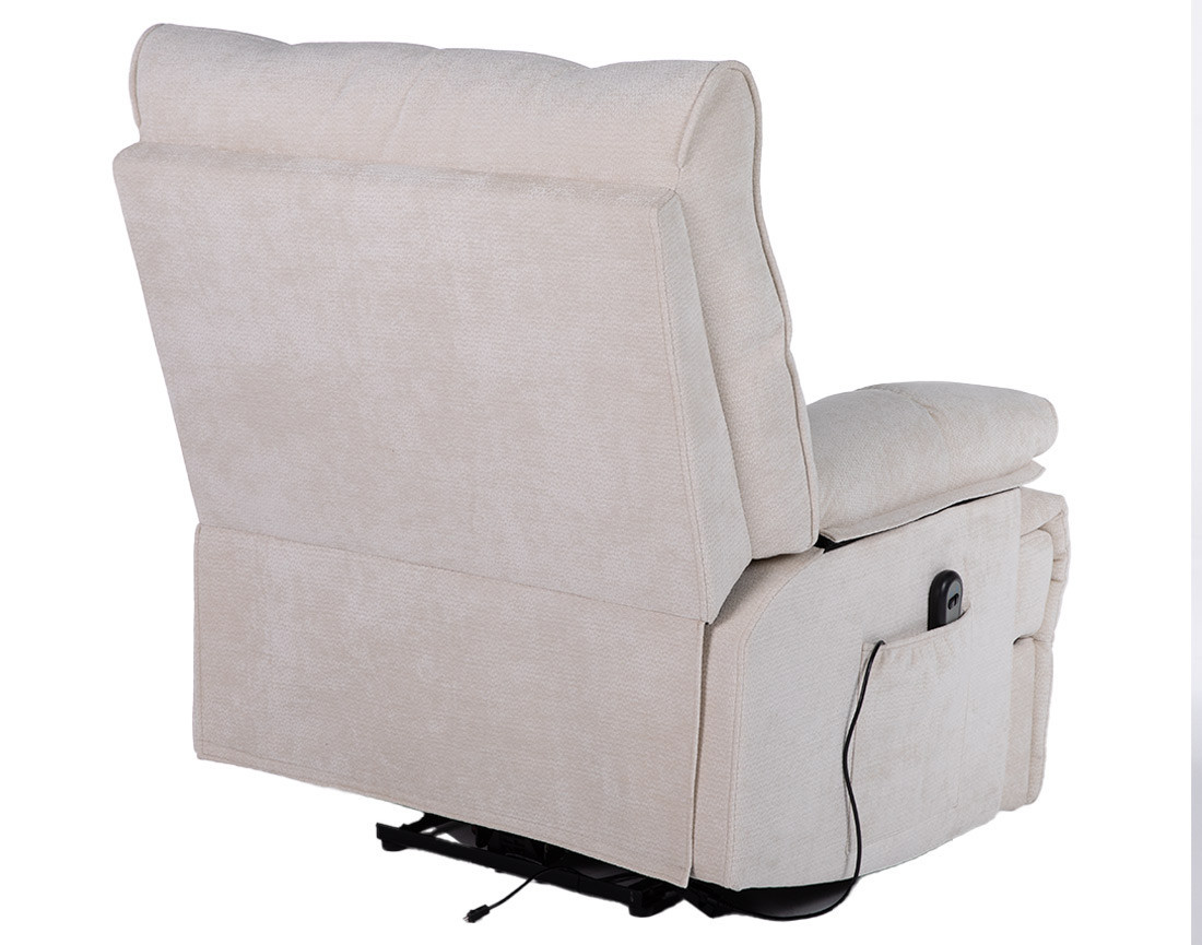 Fauteuil relax électrique en velours texturé Chandler