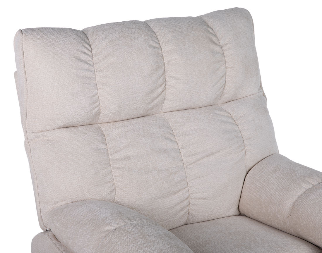 Fauteuil relax électrique en velours texturé Chandler