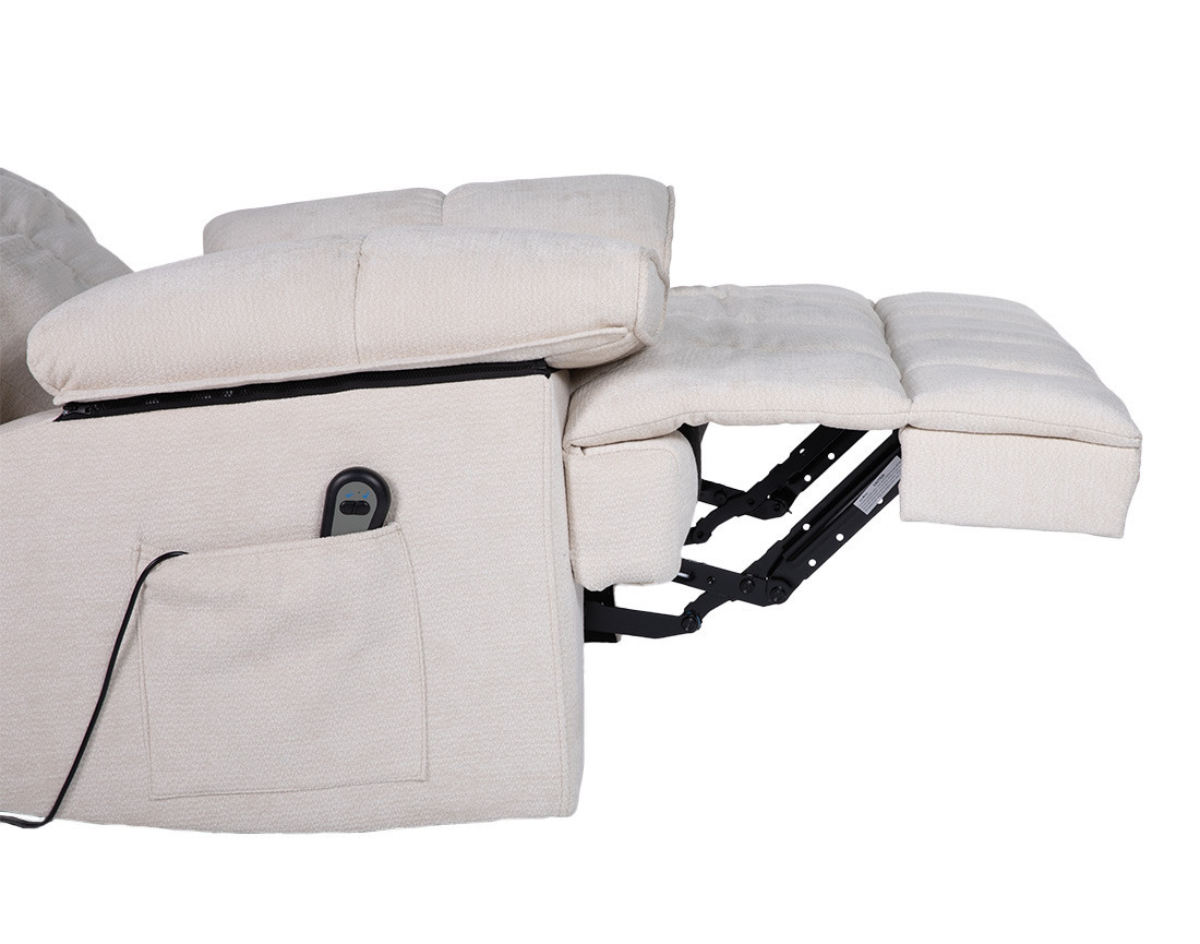 Fauteuil relax électrique en velours texturé Chandler