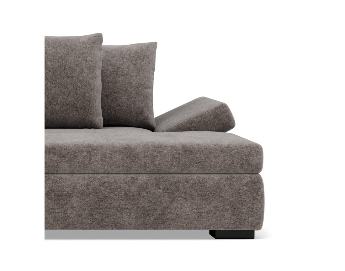 Canapé droit 4 places avec double méridienne - assise profonde - en velours texturé Vermont Canapé droit 4 places avec double méridienne - assise profonde - en velours texturé Vermont