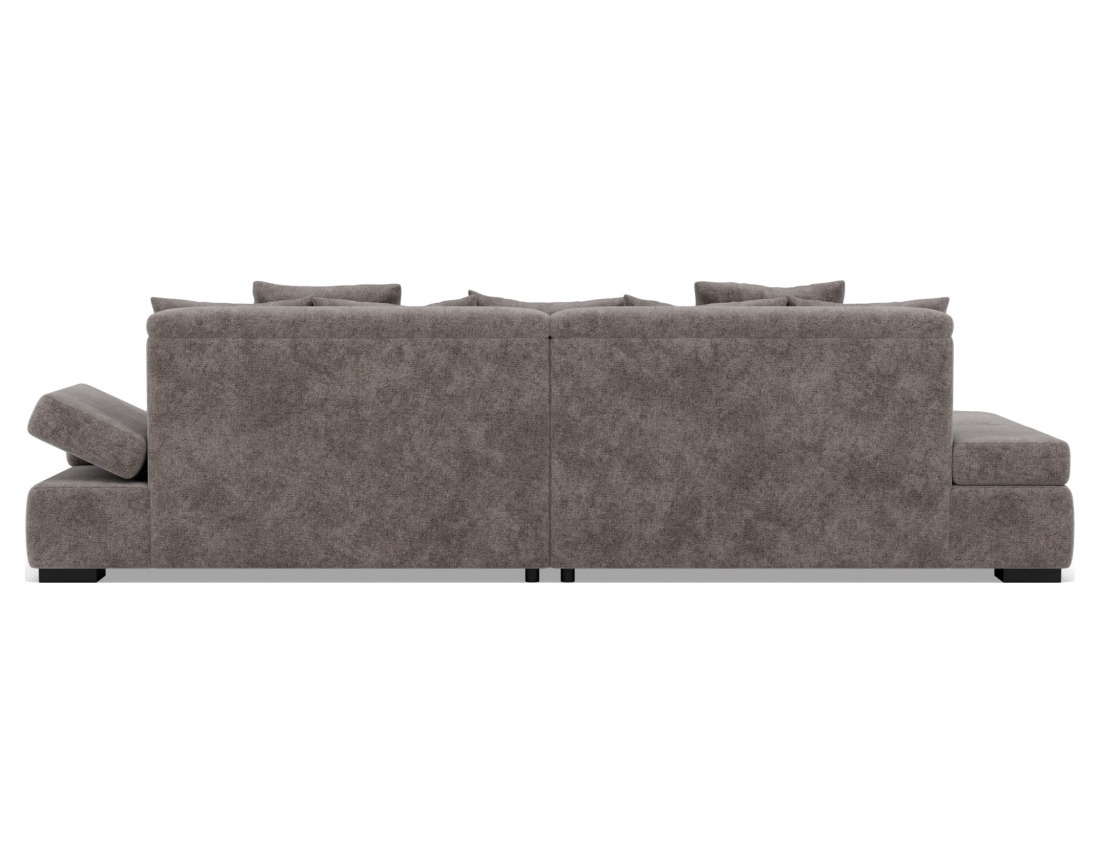 Canapé droit 4 places avec double méridienne - assise profonde - en velours texturé Vermont Canapé droit 4 places avec double méridienne - assise profonde - en velours texturé Vermont
