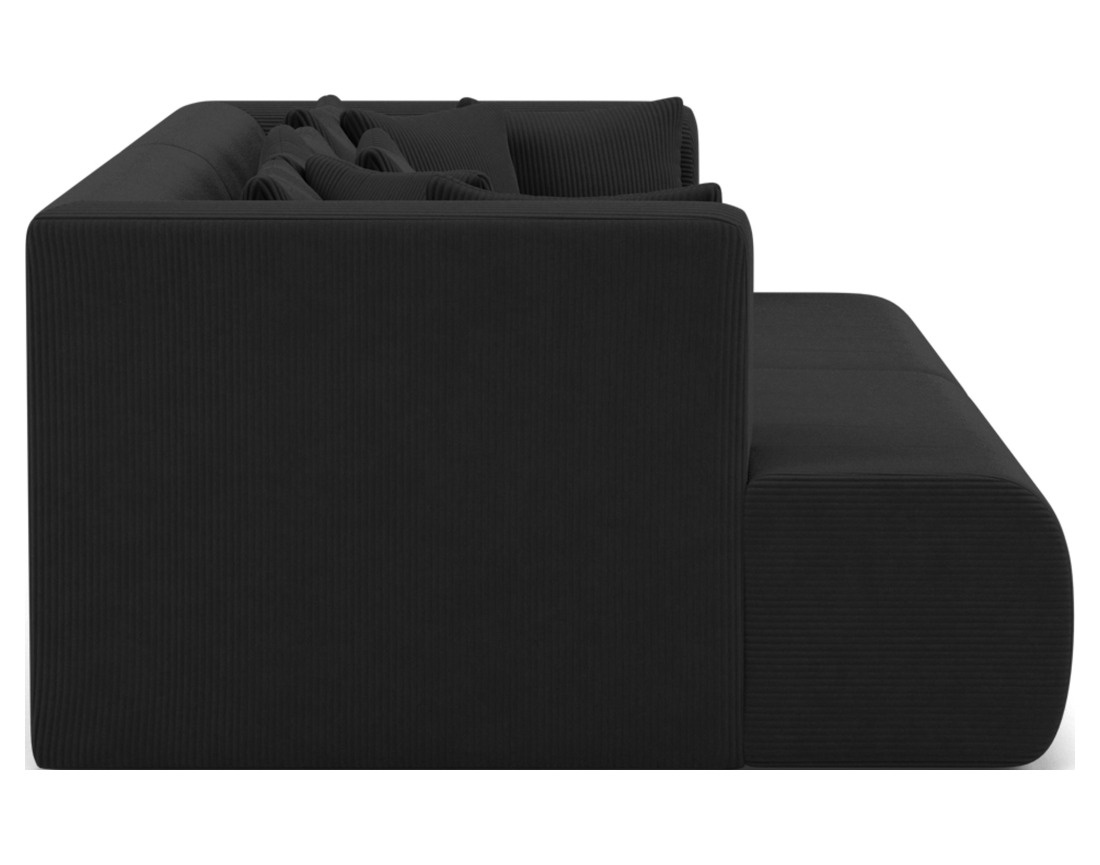 Canapé droit 4 places avec double méridienne - assise profonde - en velours côtelé Onyx Canapé droit 4 places avec double méridienne - assise profonde - en velours côtelé Onyx