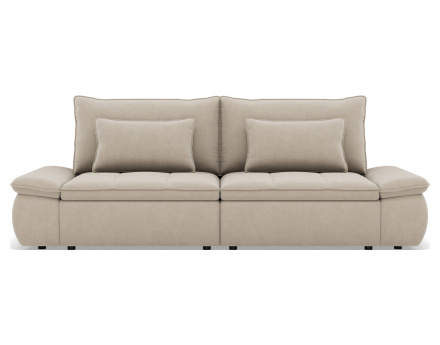 Canapé droit 3 places convertible avec coffre en tissu texturé Elvona
