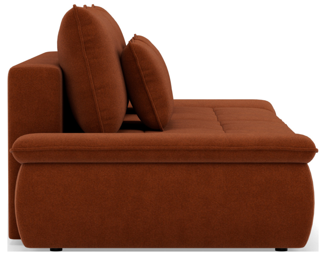 Canapé droit 3 places convertible avec coffre en tissu texturé Elvona