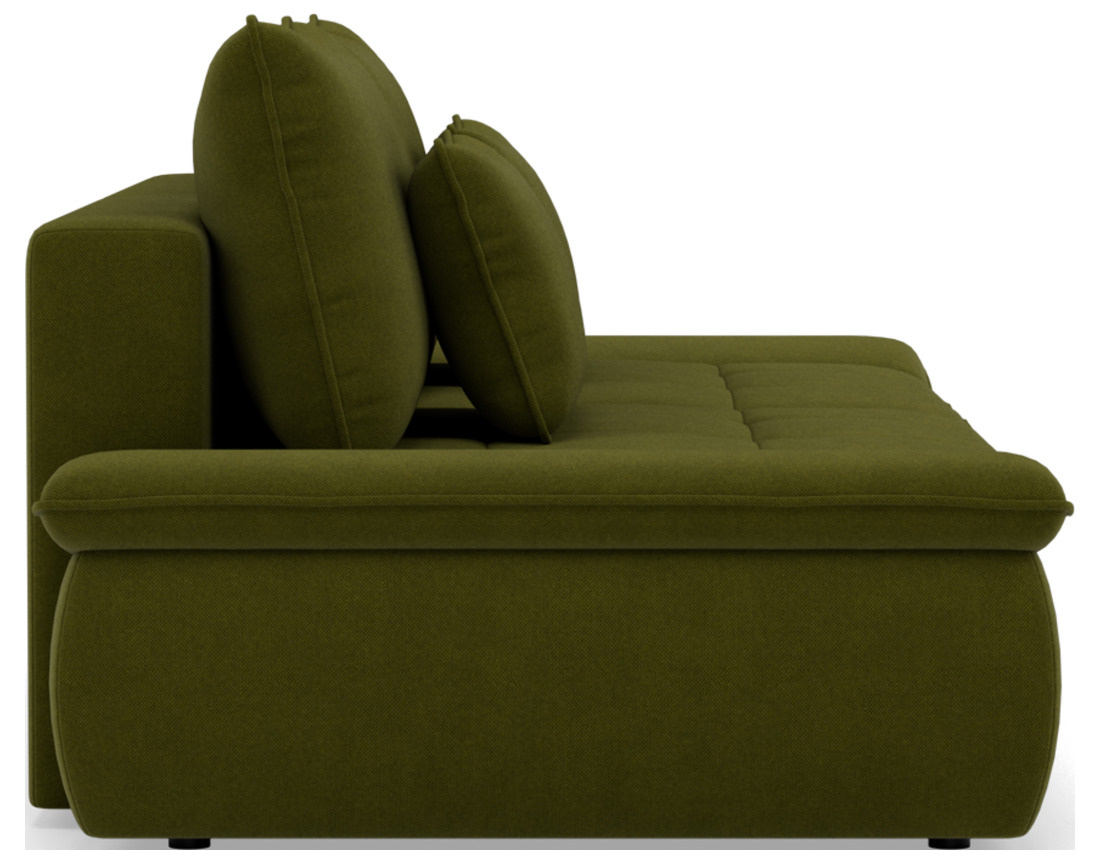 Canapé droit 3 places convertible avec coffre en tissu texturé Elvona