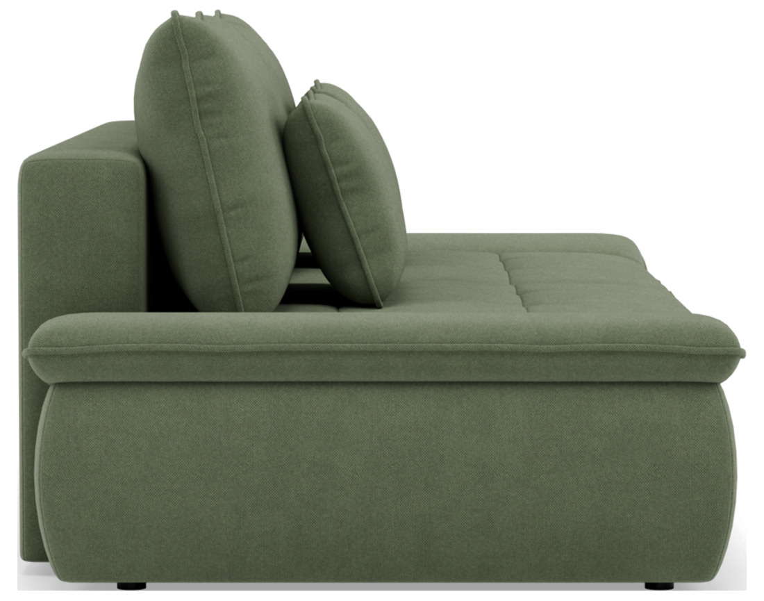 Canapé droit 3 places convertible avec coffre en tissu texturé Elvona