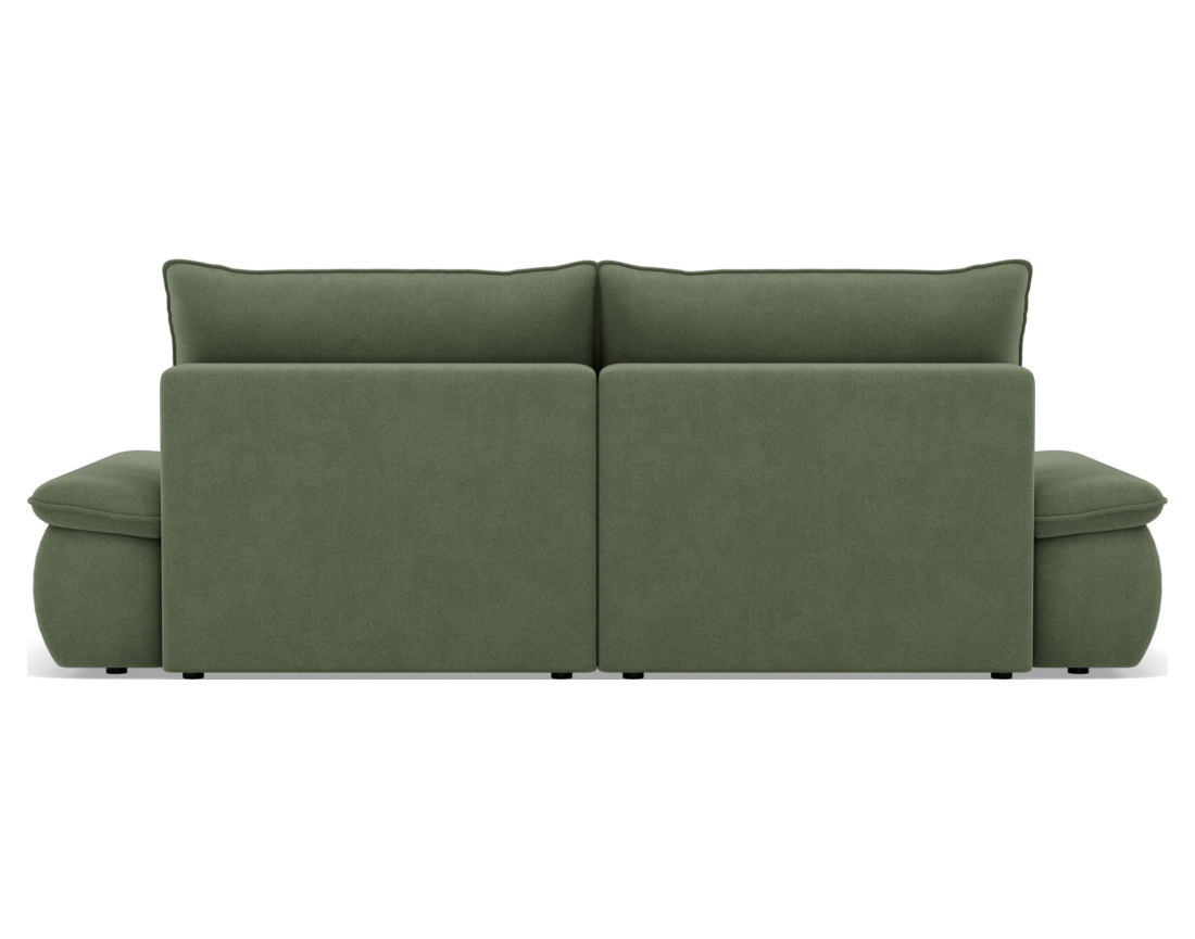 Canapé droit 3 places convertible avec coffre en tissu texturé Elvona