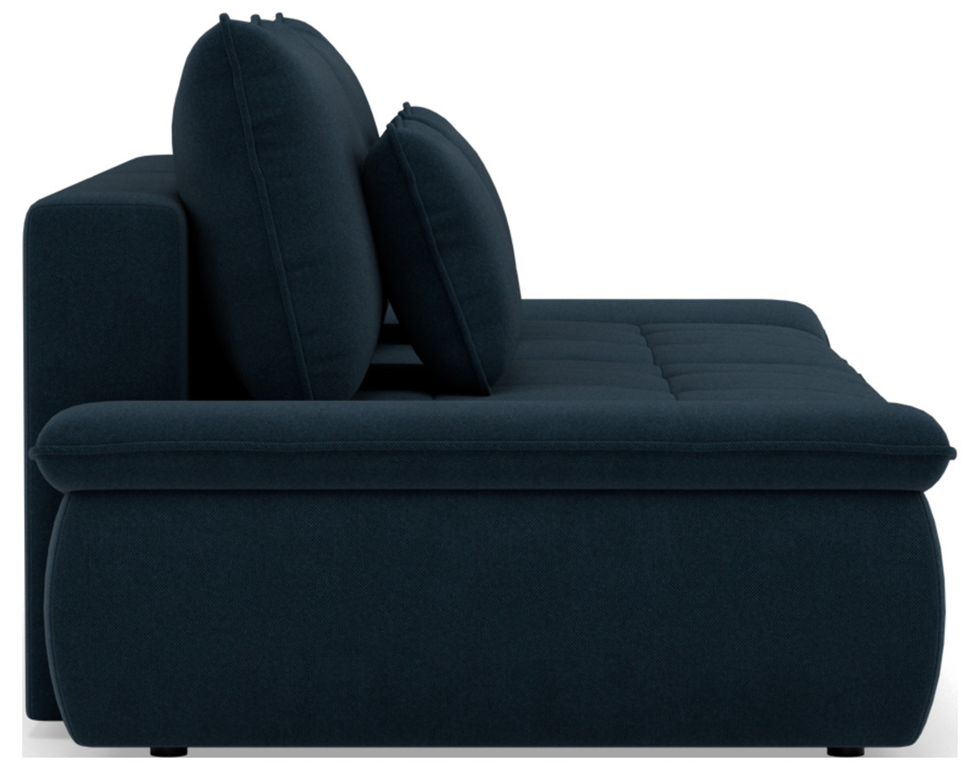 Canapé droit 3 places convertible avec coffre en tissu texturé Elvona