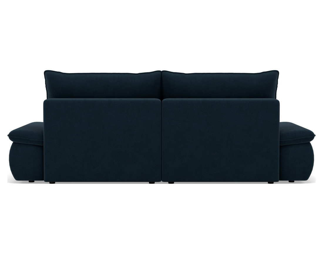 Canapé droit 3 places convertible avec coffre en tissu texturé Elvona