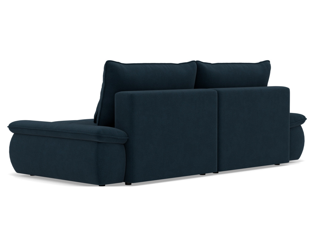 Canapé droit 3 places convertible avec coffre en tissu texturé Elvona