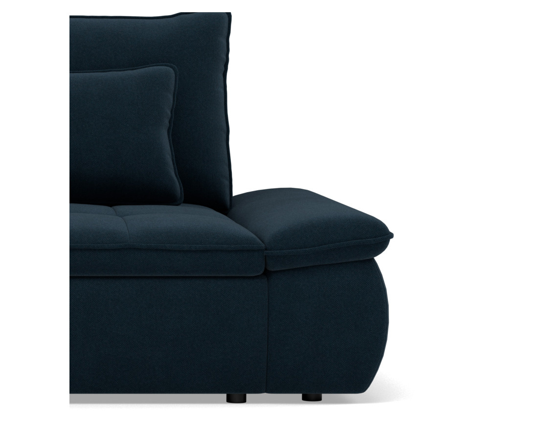 Canapé droit 3 places convertible avec coffre en tissu texturé Elvona