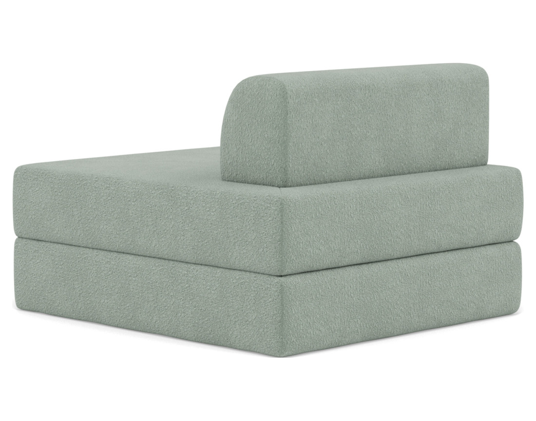 Fauteuil convertible déplimousse en tissu bouclette Edna
