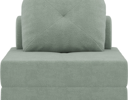 Fauteuil convertible déplimousse en tissu bouclette Edna