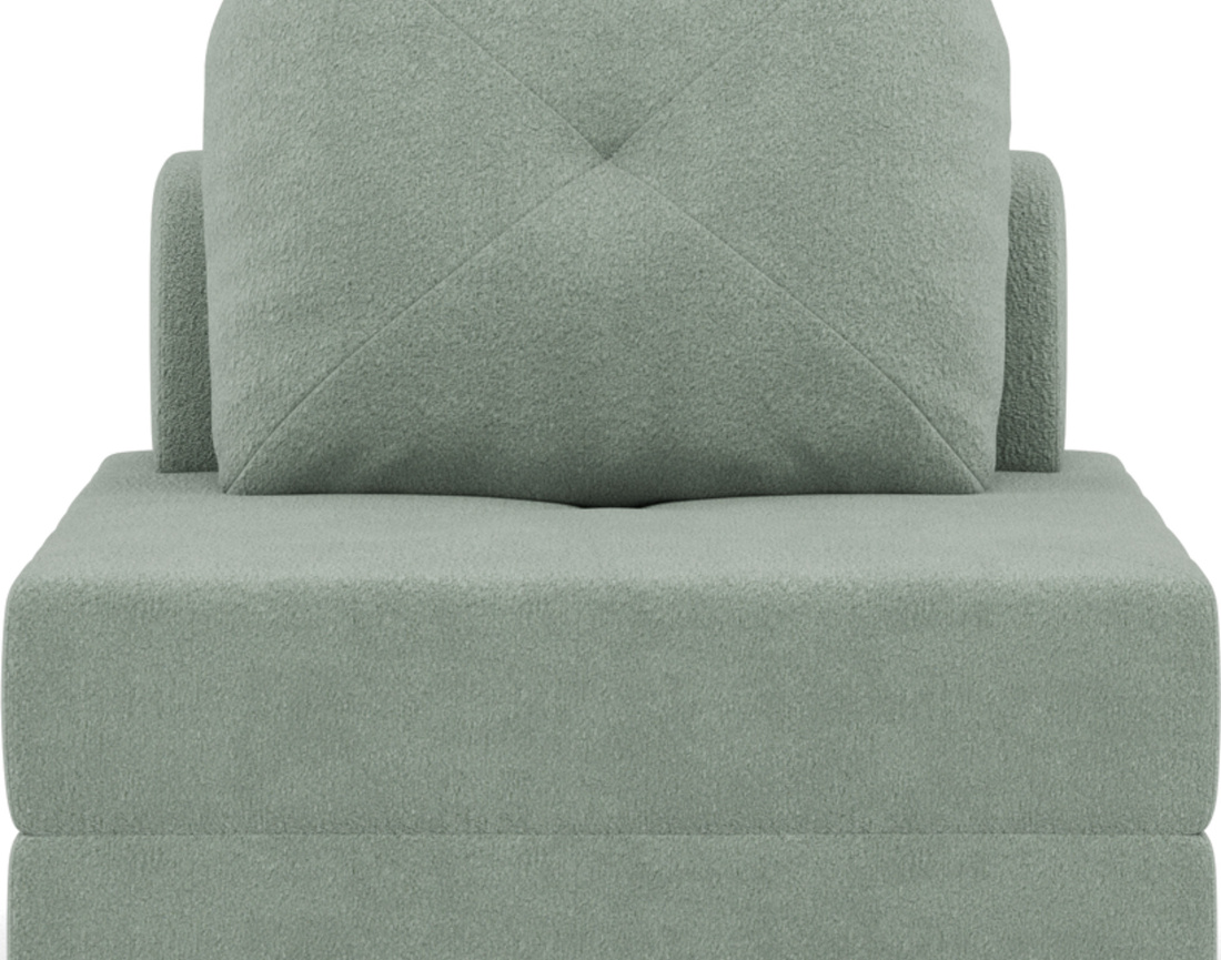 Fauteuil convertible déplimousse en tissu bouclette Edna