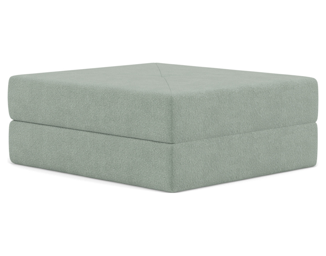 Fauteuil convertible déplimousse en tissu bouclette Edna