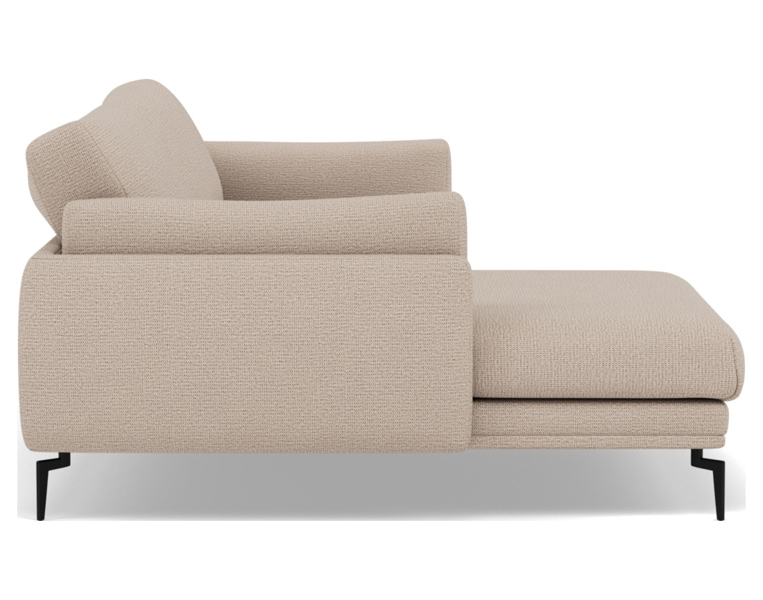 Canapé d'angle gauche 4 places en tissu texturé Carlos