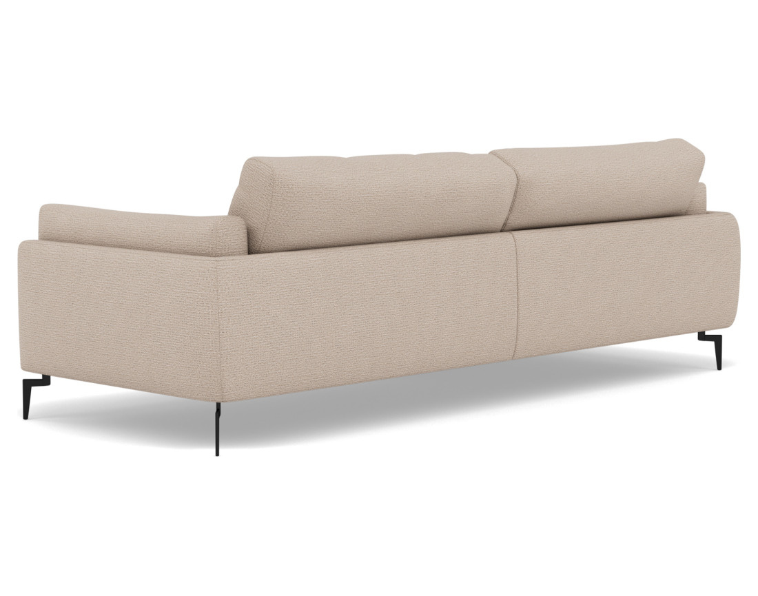 Canapé d'angle gauche 4 places en tissu texturé Carlos