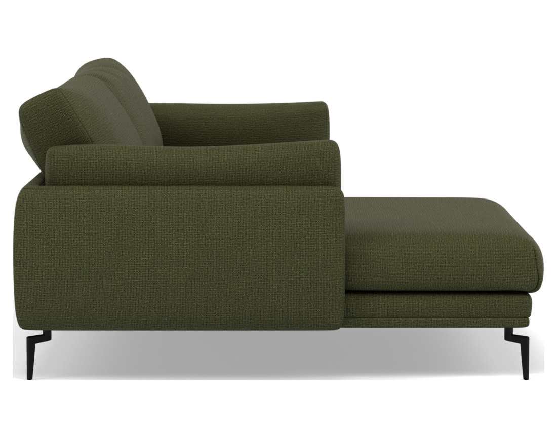 Canapé d'angle gauche 4 places en tissu texturé Carlos